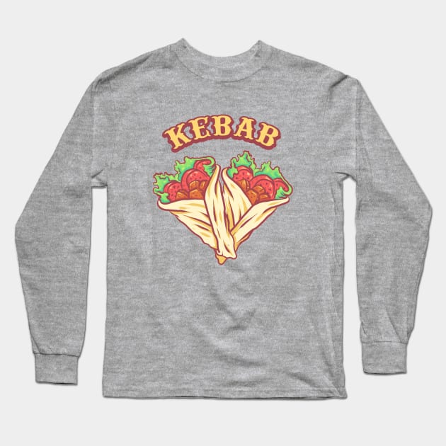 kebab Long Sleeve T-Shirt by donipacoceng